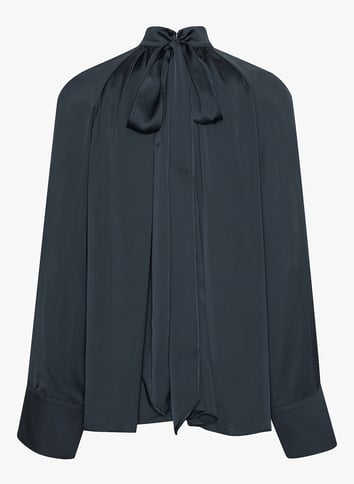 Flowy straight blouse with long sleeves ROTATE Blue